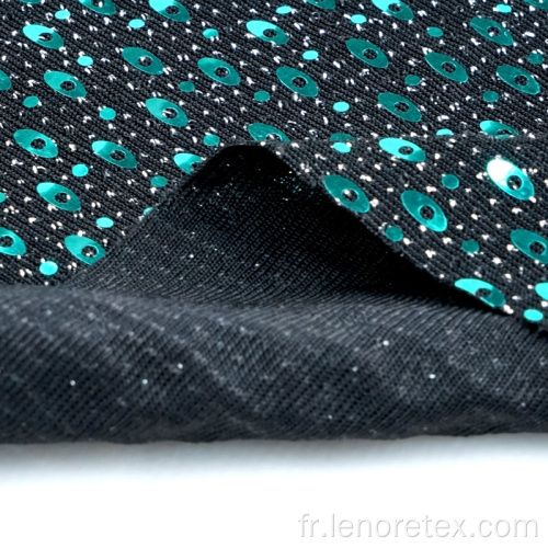 Tissu de paillettes de broderie métallique lurex